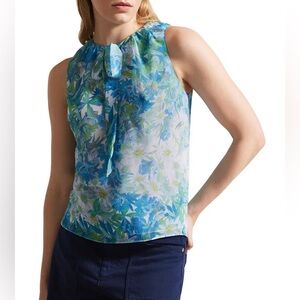 Ted Baker Chalote Floral Sleeveless Blouse